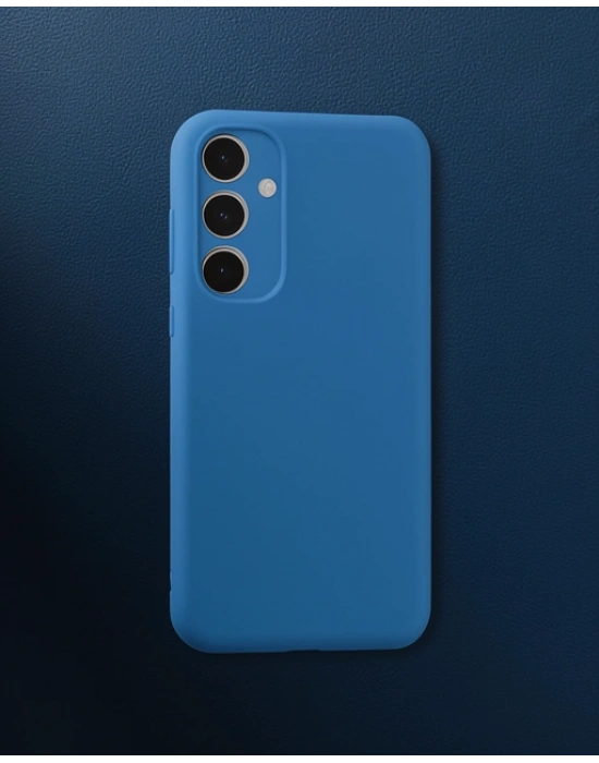 Samsung Galaxy A55 5g Kılıf First Silikon - Mavi