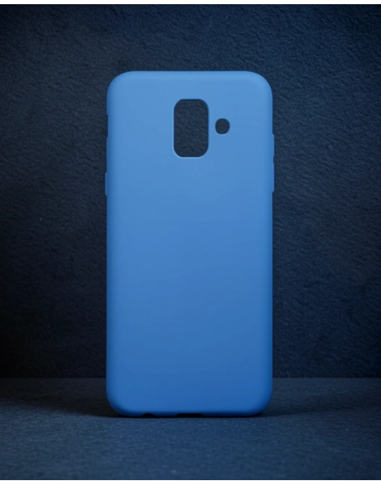 Samsung Galaxy A6 2018 Kılıf First Silikon - Mavi