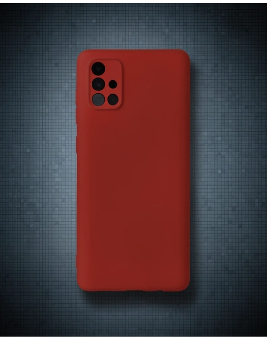 Samsung Galaxy A71 Kılıf First Silikon - Bordo