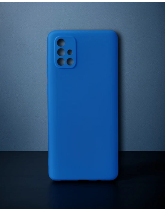 Samsung Galaxy A71 Kılıf First Silikon - Mavi