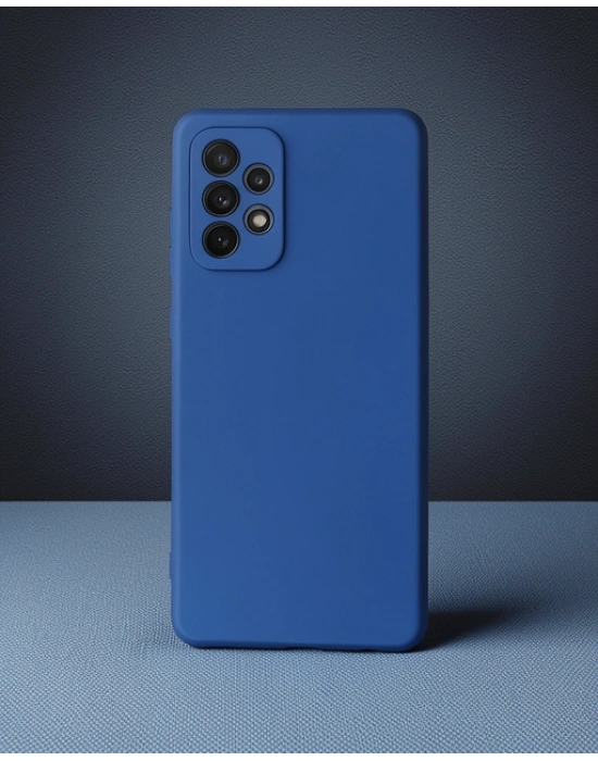 Samsung Galaxy A72 Kılıf First Silikon - Mavi