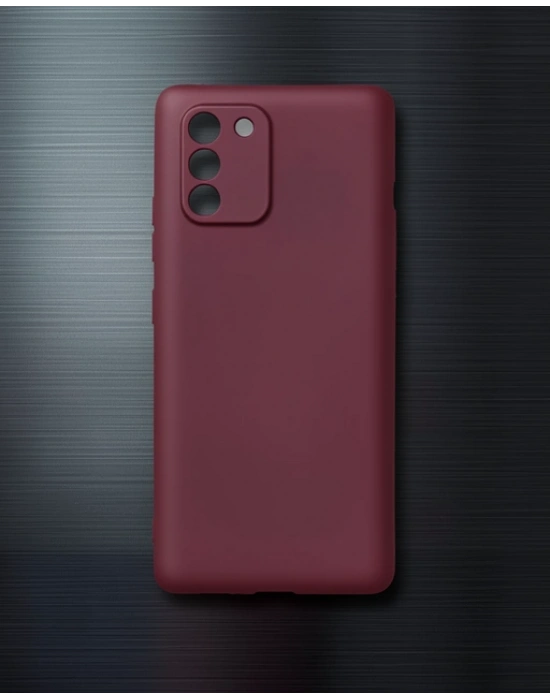Samsung Galaxy A91 / S10 Lite Kılıf First Silikon - Mürdüm