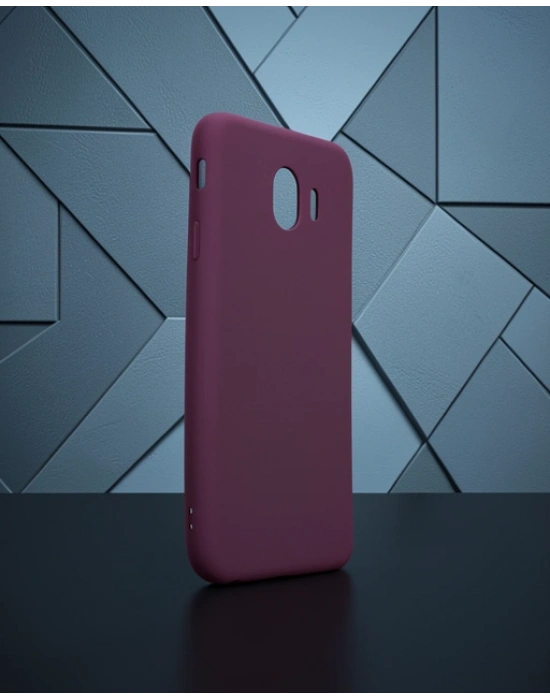 Samsung Galaxy J4 Kılıf First Silikon - Mürdüm