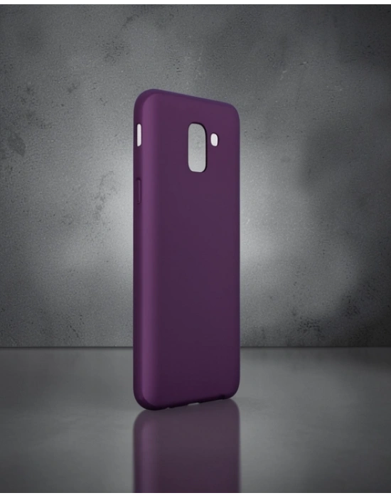 Samsung Galaxy J6 Kılıf First Silikon - Mürdüm