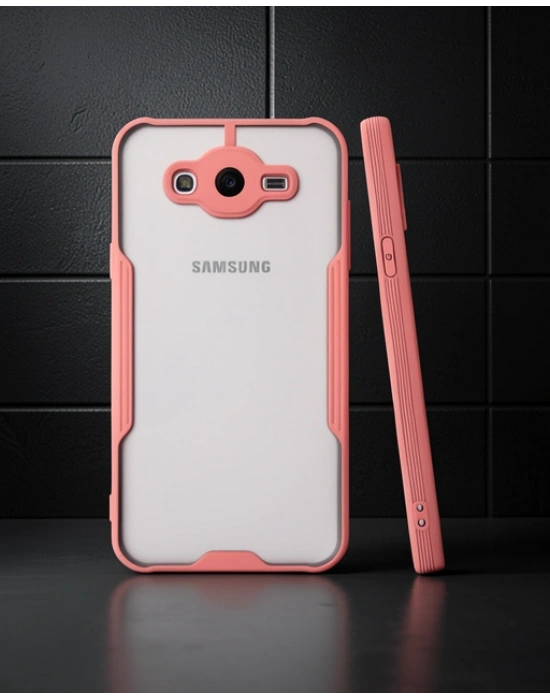Samsung Galaxy J7 Kılıf Platin Silikon - Pembe