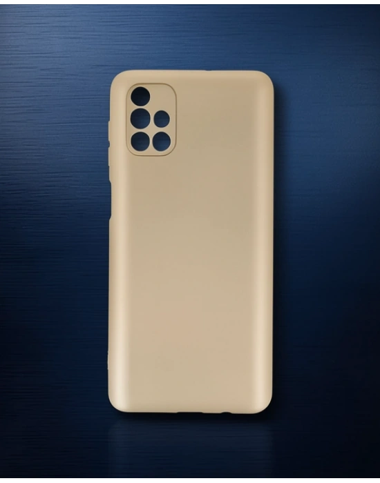 Samsung Galaxy M51 Kılıf First Silikon - Gold