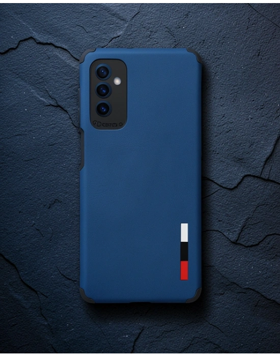 Samsung Galaxy M52 5g Kılıf Loop Deri Silikon - Lacivert