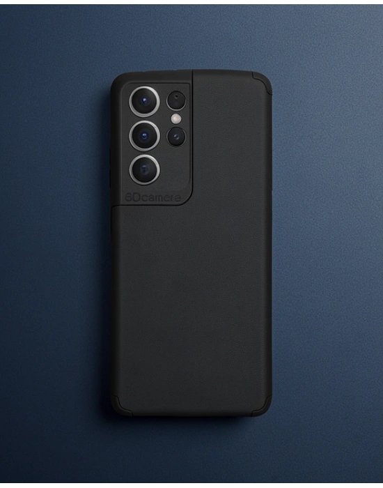 Samsung Galaxy S21 Ultra Kılıf Loop Deri Silikon - Siyah