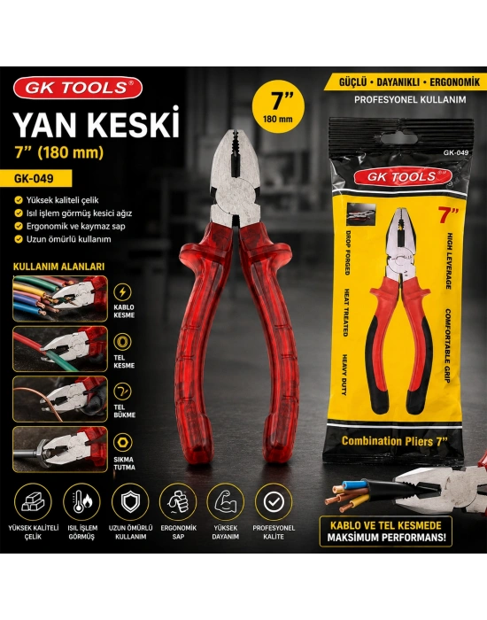 Saplı Yan Keski 180 mm