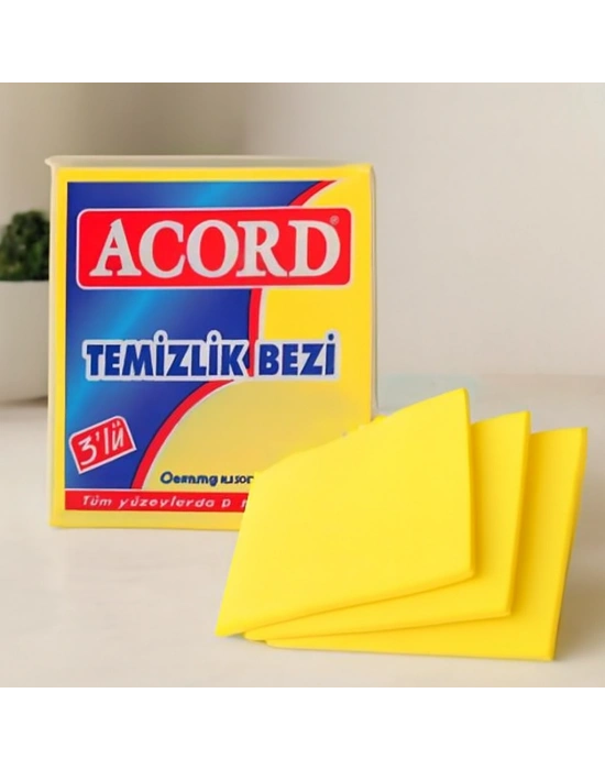 Sarı Mikrofiber Temizlik Bezi (3 Adet)