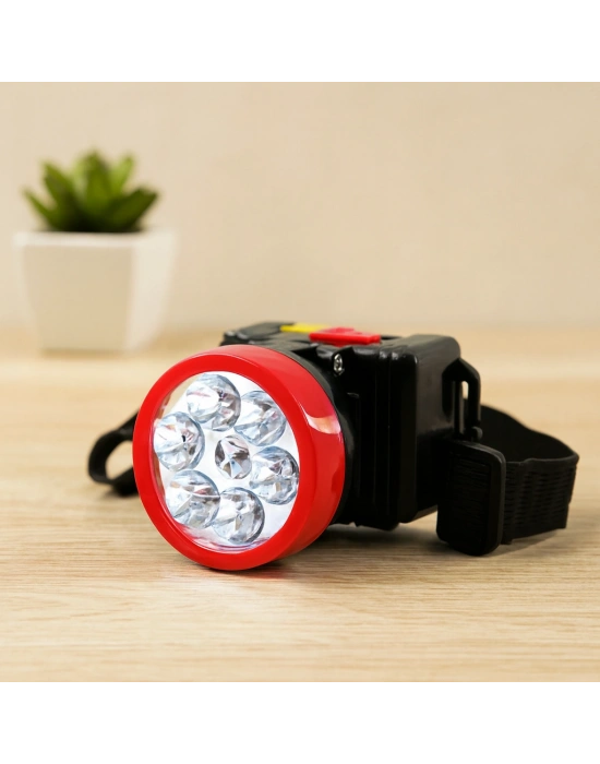 Şarjlı 6 LED 2W Kafa Lambası - Ayarlanabilir Işık