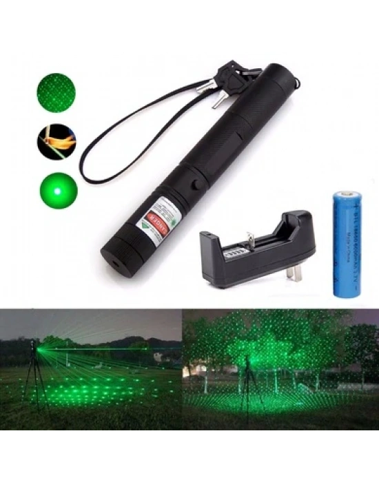Şarjlı Yeşil Lazer Pointer 100 Mw