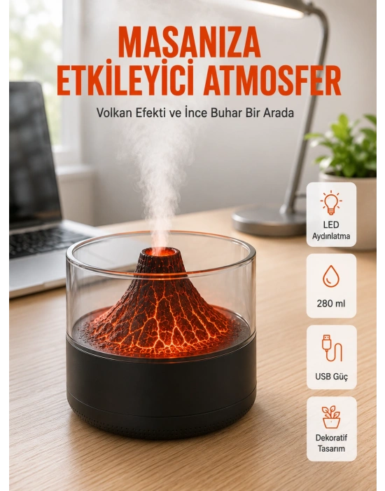 Şık Tasarımlı Aromaterapi ve Nemlendirici Cihaz