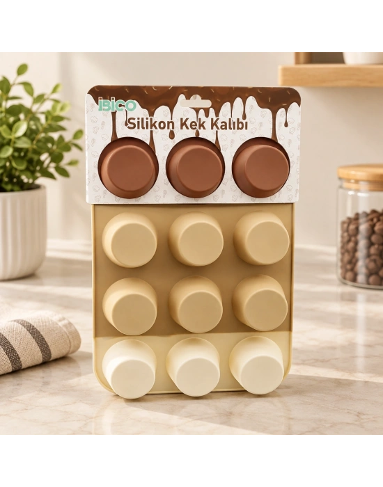 Silikon Muffin Kek Kalıbı Askılı