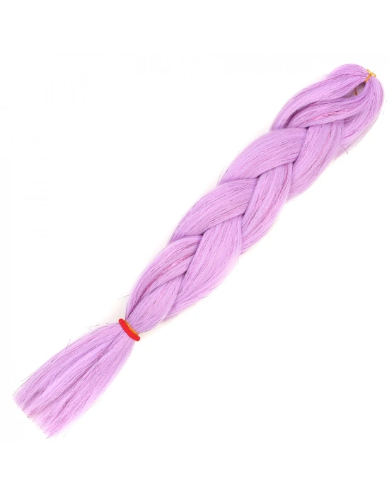 Simli Lila Örgülük Saç 100 Gr.