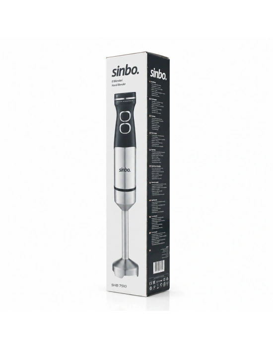 Sinbo Çubuk El Blender Seti - Çelik Uçlu - Güçlü Performans