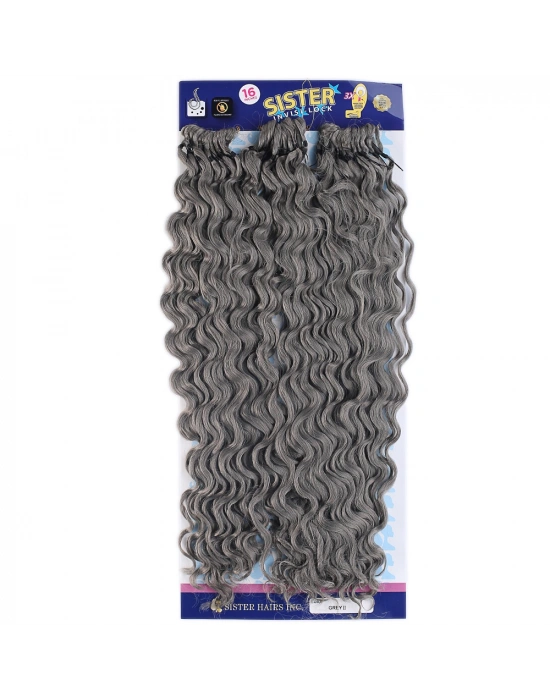 Sister Afro Dalgası Saç - Orta Ton Gri Grey 2