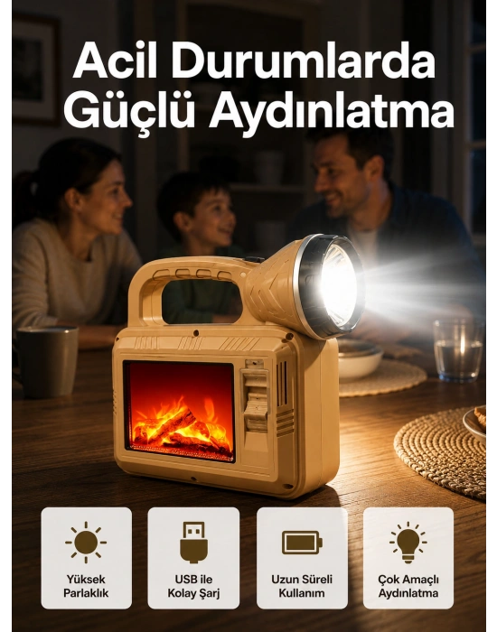 Solar Alev Lambası – Kamp, Bahçe ve Dış Mekan İçin
