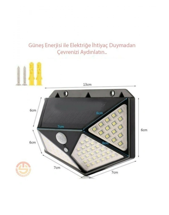 Solar Bahçe Aydınlatma Lambası 100 Led