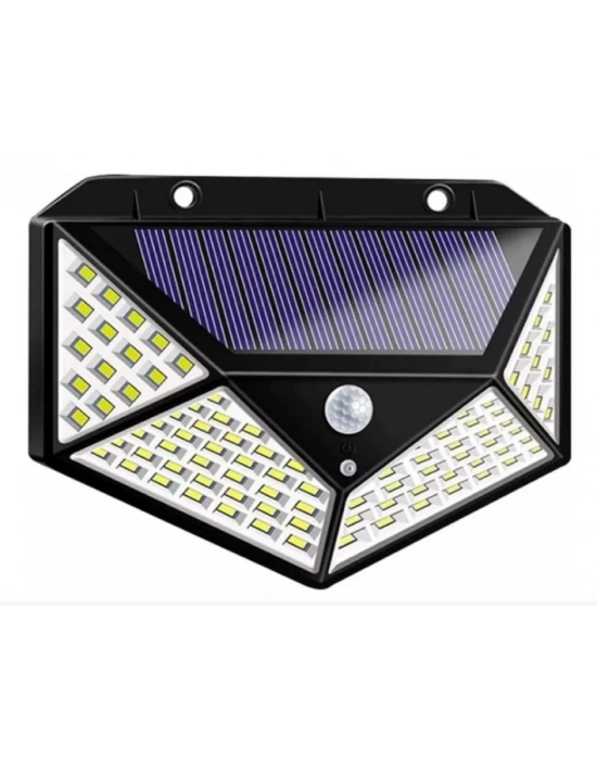 Solar Hareket Sensörlü Duvar Lambası 100 Led
