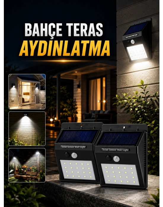 Solar Lamba Giriş, Bahçe Yol Avlu Hareket Sensörlü Led