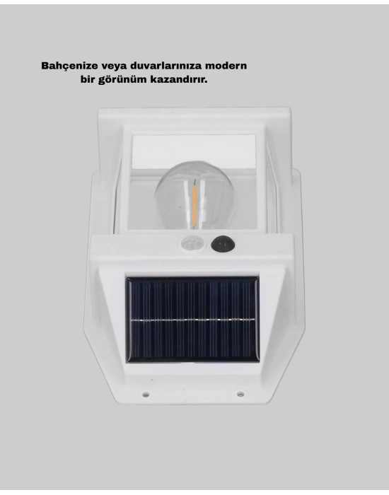 Solar Sensörlü Dış Mekan Lamba 3 Işık Modlu ve IP65 Dayanıklı