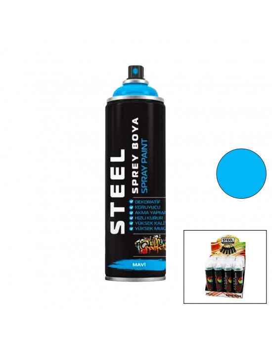 Steel Mavi Sprey Boya 200ML