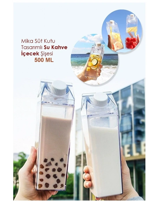 Süt Kutusu Tasarımlı İçecek Şişesi