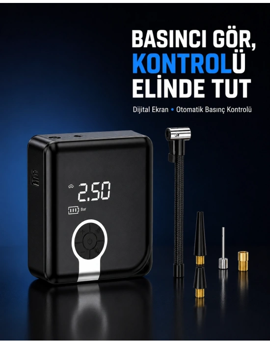 Taşınabilir Diyafram Tip Kompresör Yüksek Basınç Kapasiteli