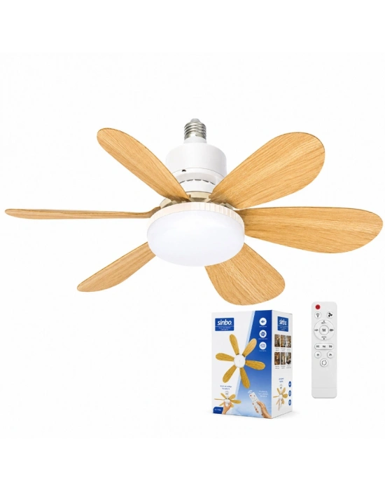 Tavan Vantilatörü ve LED Avize - Uzaktan Kumandalı - 6 Kanatlı - 52 cm