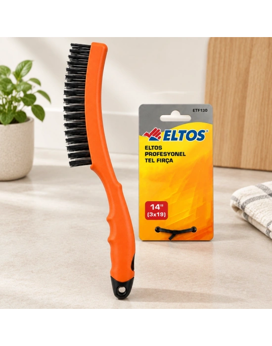 Tel Fırça Renkli Plastik Saplı 33 cm
