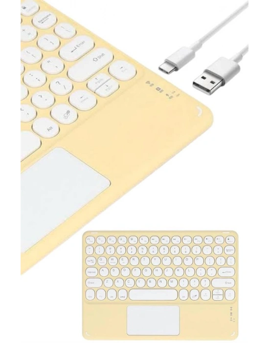 Touchpad Uyumlu Bluetooth Klavye Slim Kablosuz Wifi Q Klavye