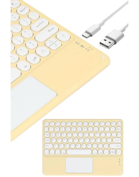 Touchpad Uyumlu Bluetooth Klavye Slim Kablosuz Wifi Q Klavye