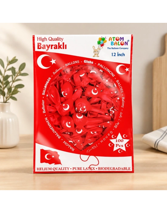 Türk Bayrağı Balonu 100lü