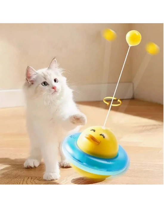 UFO Şekilli Ördek Kedi Oyuncağı