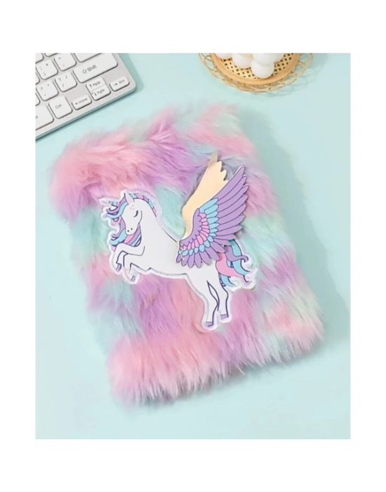 Unicorn Tasarımlı Peluş Hatıra Defteri