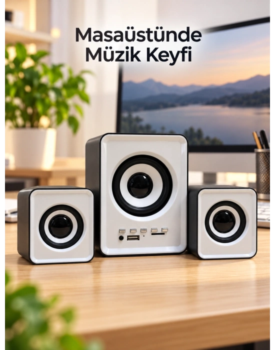 USB Beslemeli Bluetooth Bilgisayar Ses Sistemi