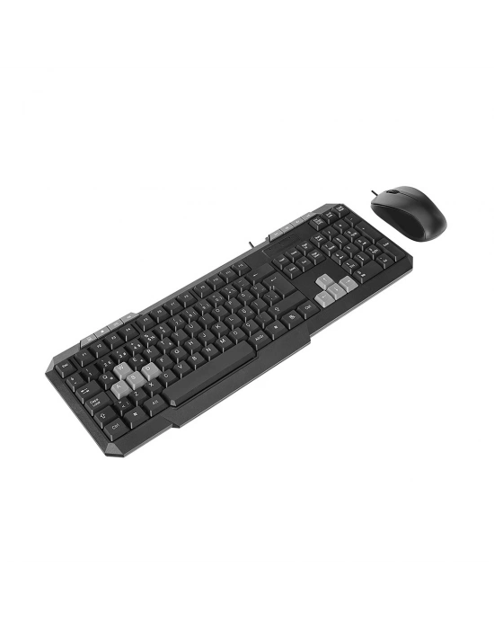 Usb Kablolu Klavye - Mouse Set Q Klavye 1200DPI Mouse KM-1435