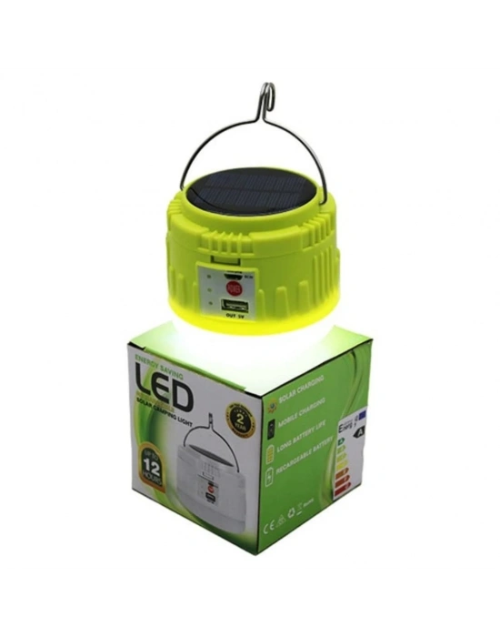 USB Şarjlı LED Solar Kamp Lambası
