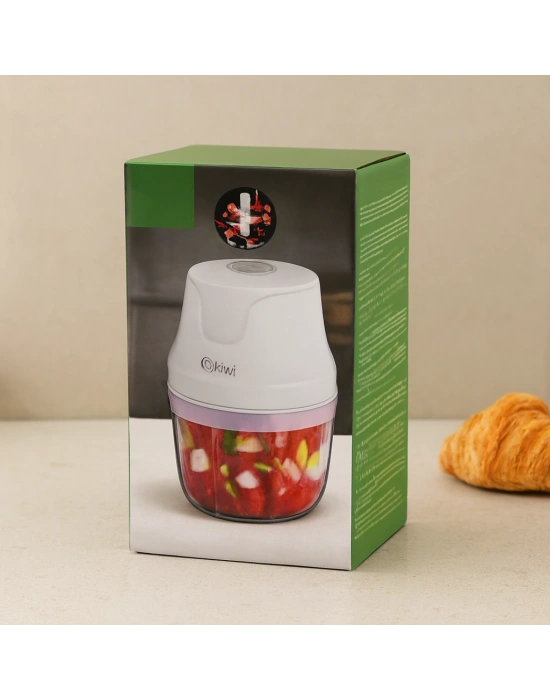 USB Şarjlı Mini Blender 3 Bıçaklı Gıda Doğrayıcı