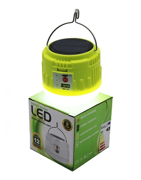 Usb - Solar Şarjlı Askılı Kamp Lambası - Powerbank