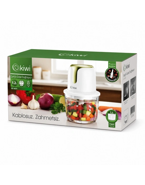 USB Type-C Şarjlı Mini Blender 3 Bıçak 1.2L
