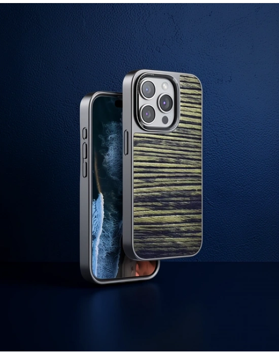 Venco Apple İphone 15 Pro Max Wave Kapak - Koyu Kahve