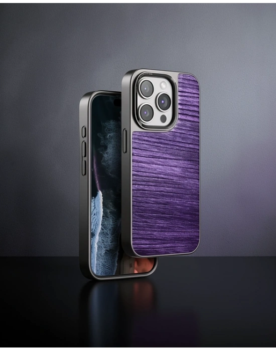 Venco Apple İphone 15 Pro Wave Kapak - Derin Mor