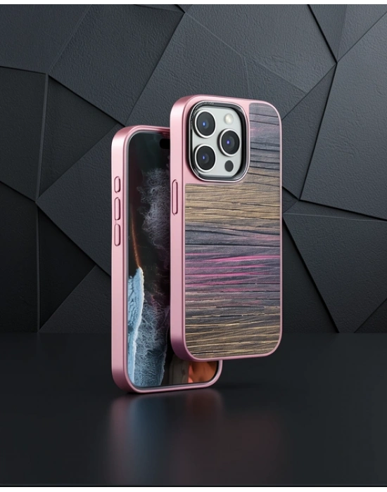 Venco Apple İphone 15 Pro Wave Kapak - Pembe