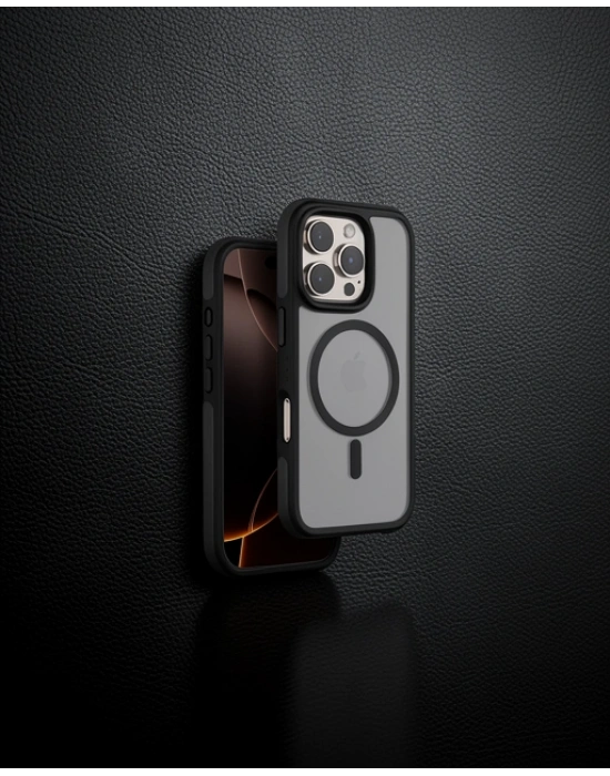 Venco Apple İphone 16 Pro Orbit Magsafe Kapak - Siyah