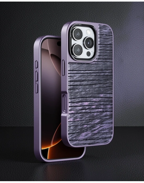 Venco Apple İphone 16 Pro Wave Kapak - Derin Mor