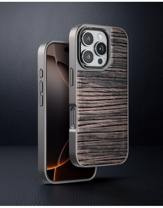Venco Apple İphone 16 Pro Wave Kapak - Kahverengi