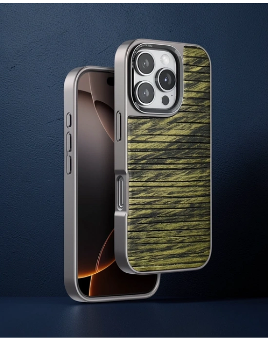 Venco Apple İphone 16 Pro Wave Kapak - Koyu Kahve