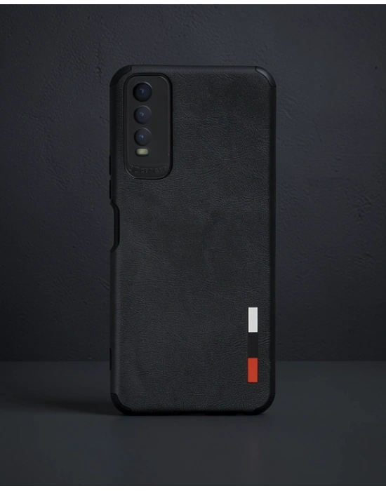 Vivo Y11s Kılıf Loop Deri Silikon - Siyah